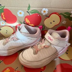 Nike Kids Pink and Cream Sneakers